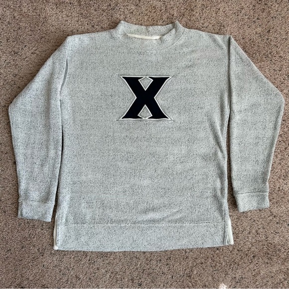 Original League Gray XU Xavier University Musketeers “X” Logo Sweatshirt Size S - Picture 3 of 9